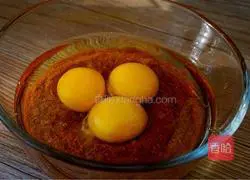 Illustration of how to make fried leeks and shrimp paste 2