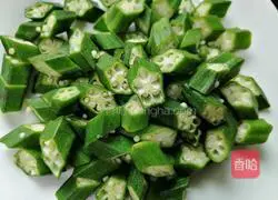 Illustration of how to make fried shrimps with okra 3