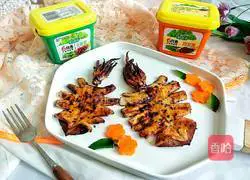 Illustration of how to make grilled squid with soy sauce 8