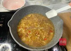 Illustration of how to make potato and meat mixed with rice 8