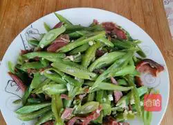 Illustration of how to make fried shredded kidney beans with bacon 8