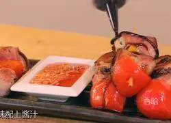 Illustration of how to make bacon-wrapped New Zealand mussel skewers 7