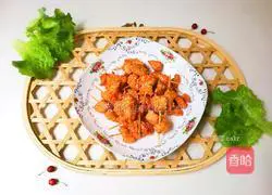 Illustration of how to make white sesame toothpick meat 15