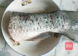 Illustration of steamed fish tail with chopped pepper sauce 2