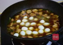 Illustration of braised pork and quail eggs 6