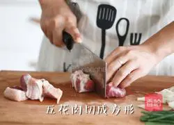 Illustration of how to make special red private braised pork 1