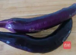 Illustration of how to make chrysanthemum and eggplant 1