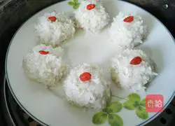 Illustration of how to make pearl meatballs 6