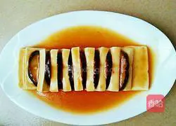 Illustration of how to make fried mushroom slices and steamed tofu 7