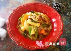 Illustration of Korean Palace Fried Rice Cake 15