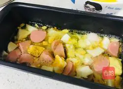 Illustration of how to make three-color steamed eggs 4