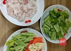 Illustration of home-style pork belly and fried pepper 4