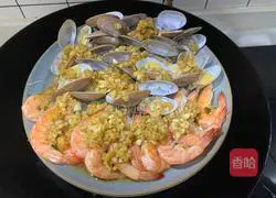 Steamed garlic Illustration of seafood recipes 13