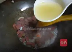 Illustration of how to make fried duck blood with shrimps 8