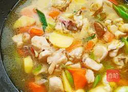 Illustration of how to make vegetable curry chicken 9