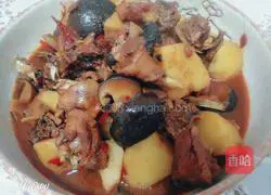 Illustration of how to make mushroom and potato rooster 7