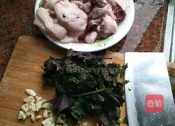 Illustration of braised duck with perilla 1