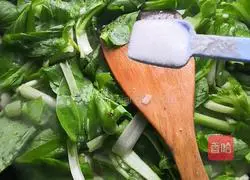 Illustration of how to make green vegetables and tofu 8