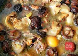 Illustration of Braised Mushroom and Chicken Nuggets 15