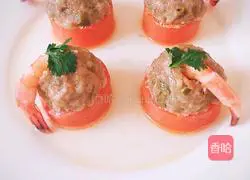 Illustration of how to make shrimp and meatballs stuffed with carrots 8
