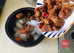 Casserole braised beef brisket and stewed radish recipe 6