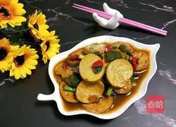Illustration of how to make fried vegetarian chicken in oyster sauce 10