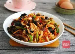 Illustration of how to make fish-flavored king oyster mushroom 11