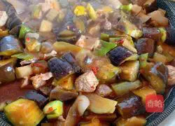 Illustration of how to make roasted pork with eggplant and wiped out 8