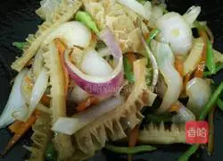 Illustration of how to make stir-fried money belly 7