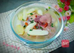 Illustration of how to make yam stewed pig's trotters 14