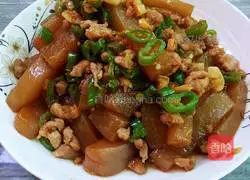 Illustration of how to make minced meat konjac tofu 10