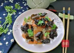 Illustration of how to cook carrots and fungus 12