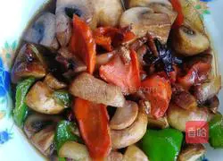 Illustration of how to make fried mushrooms with meat 6