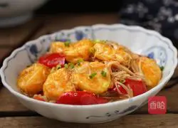 Illustration of how to cook Japanese tofu with enoki mushrooms 13