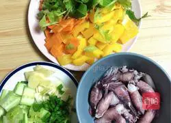 Illustration of how to make fried squid with soy sauce (10-minute quick dish)