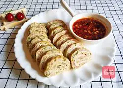 Illustration of how to make steamed meat rolls with tofu skin 12