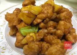 Illustration of how to make pineapple sour pork 21