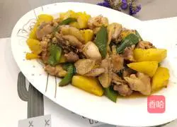 Illustration of how to make pineapple fried chicken 12