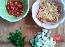 Illustration of how to make steamed eggplant with winter vegetables and shrimp skin 3