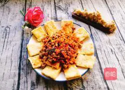 Illustration of how to make crispy tofu with minced meat 15