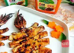 Illustration of how to make grilled squid with soy sauce 11