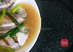 Illustration of how to make steamed pomfret 20