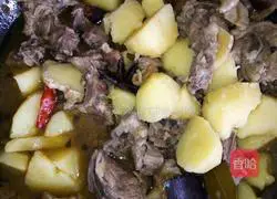 Illustration of braised duck with small potatoes 8