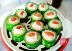 Illustration of how to make cucumber stuffed with meat 11