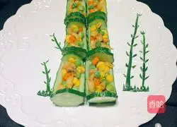 Illustration of how to announce spring with green bamboo 8