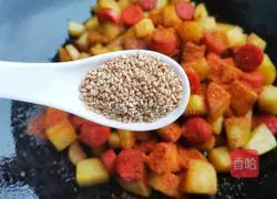 Cumin ham, diced potatoes recipe 10