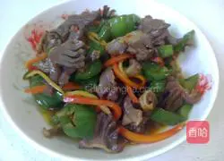 Illustration of how to make fried duck gizzards with green pepper 7