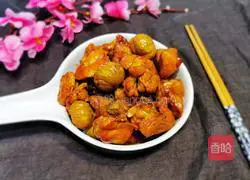 Illustration of how to make chestnut roasted chicken nuggets 23