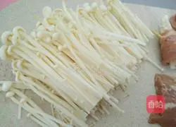 Illustration of how to make BBQ Bacon Enoki Mushrooms 2