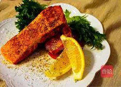 Illustration of dry-fried salmon 10